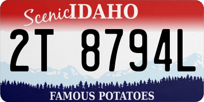ID license plate 2T8794L