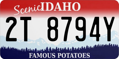 ID license plate 2T8794Y