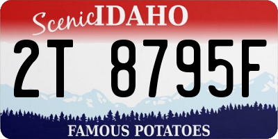 ID license plate 2T8795F