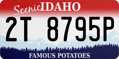 ID license plate 2T8795P