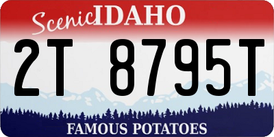 ID license plate 2T8795T