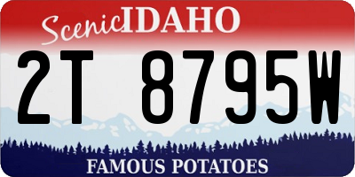 ID license plate 2T8795W