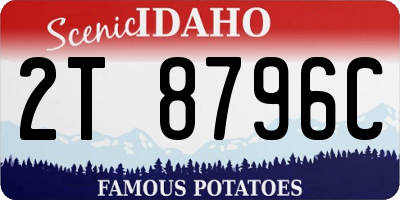 ID license plate 2T8796C