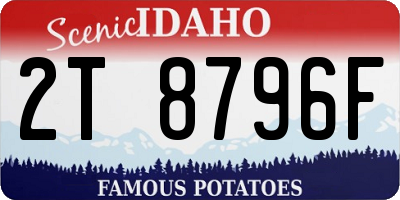 ID license plate 2T8796F