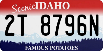 ID license plate 2T8796N