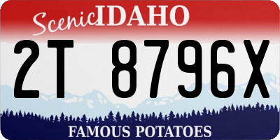 ID license plate 2T8796X