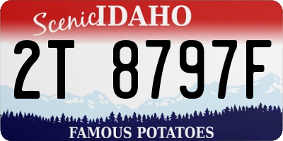 ID license plate 2T8797F