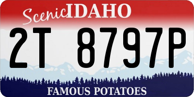 ID license plate 2T8797P