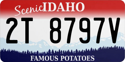 ID license plate 2T8797V