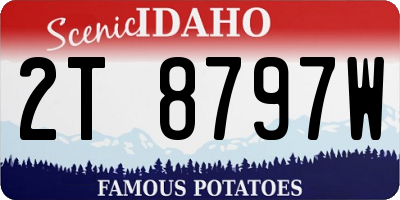 ID license plate 2T8797W