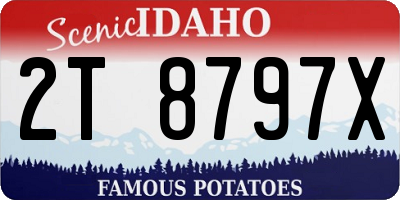 ID license plate 2T8797X