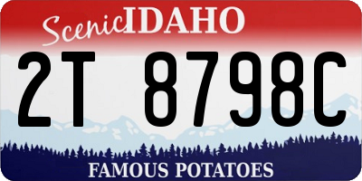 ID license plate 2T8798C