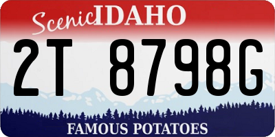 ID license plate 2T8798G