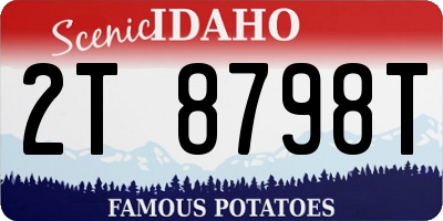 ID license plate 2T8798T