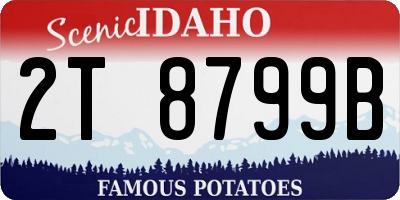 ID license plate 2T8799B