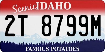 ID license plate 2T8799M