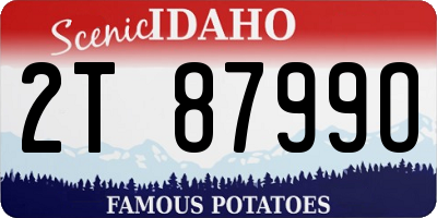 ID license plate 2T8799O