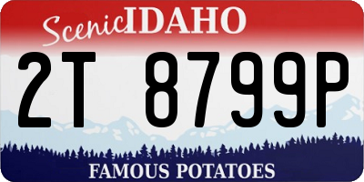 ID license plate 2T8799P