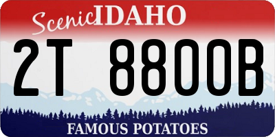 ID license plate 2T8800B