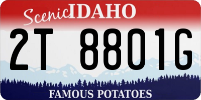ID license plate 2T8801G