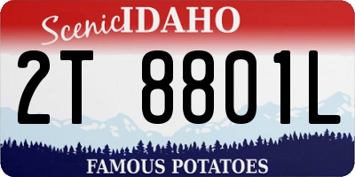 ID license plate 2T8801L