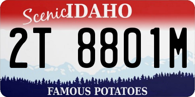 ID license plate 2T8801M