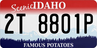 ID license plate 2T8801P