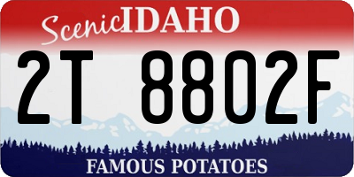 ID license plate 2T8802F