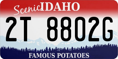 ID license plate 2T8802G