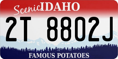 ID license plate 2T8802J