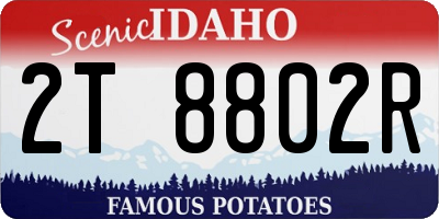ID license plate 2T8802R