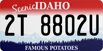 ID license plate 2T8802U