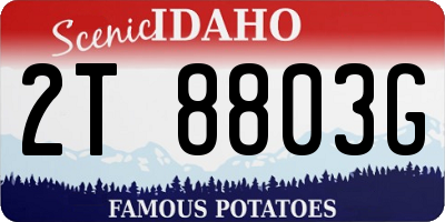 ID license plate 2T8803G