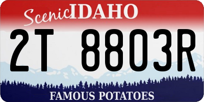 ID license plate 2T8803R