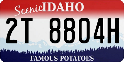 ID license plate 2T8804H