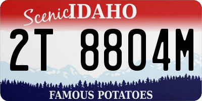 ID license plate 2T8804M