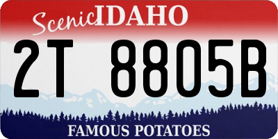 ID license plate 2T8805B
