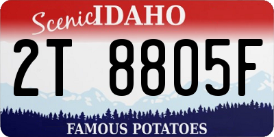 ID license plate 2T8805F