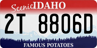 ID license plate 2T8806D