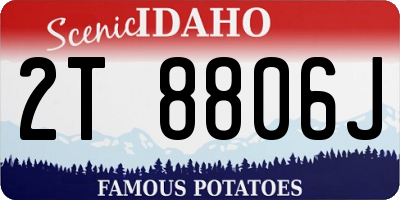 ID license plate 2T8806J