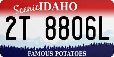 ID license plate 2T8806L