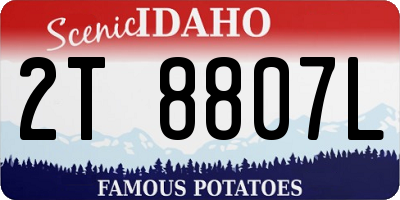 ID license plate 2T8807L