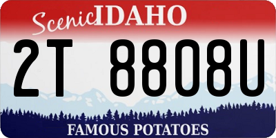 ID license plate 2T8808U