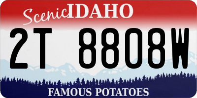 ID license plate 2T8808W