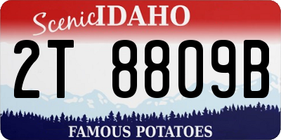 ID license plate 2T8809B