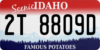 ID license plate 2T8809D