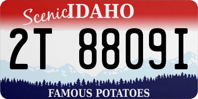 ID license plate 2T8809I
