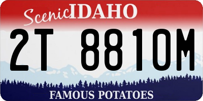 ID license plate 2T8810M