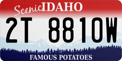 ID license plate 2T8810W