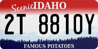 ID license plate 2T8810Y